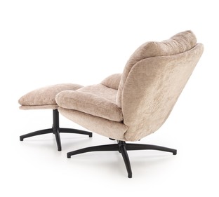 PESTO armchair with ottoman / rocking function, color: beige