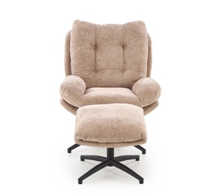 PESTO armchair with ottoman / rocking function, color: beige