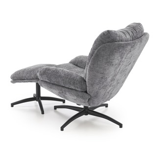 PESTO armchair with ottoman / rocking function, color: grey