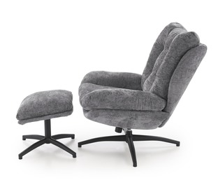 PESTO armchair with ottoman / rocking function, color: grey