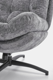 PESTO armchair with ottoman / rocking function, color: grey