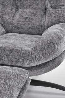 PESTO armchair with ottoman / rocking function, color: grey