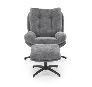 PESTO armchair with ottoman / rocking function, color: grey