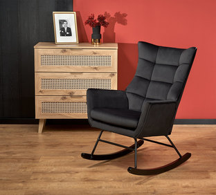 BAZALTO fotel bujany czarny (1p=1szt)