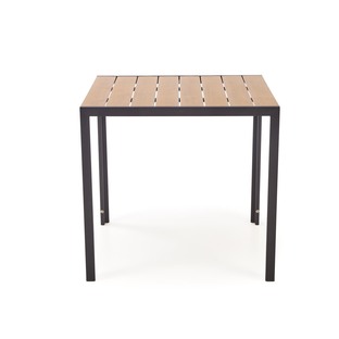 FIERRO stół kwadratowy, brązowy / czarny (1p=1szt)