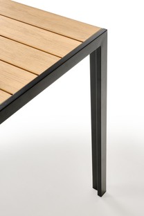 FIERRO stół kwadratowy, brązowy / czarny (1p=1szt)