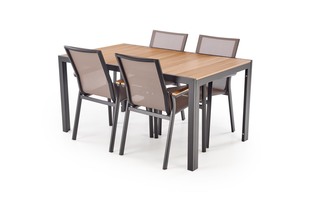 FIERRO stół prostokątny, brązowy / czarny (1p=1szt)