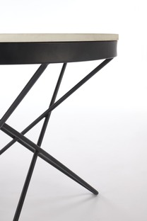 LEILA 2 c.table, white marble / black