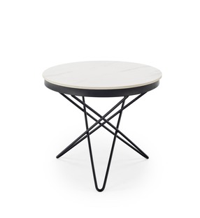 LEILA 2 c.table, white marble / black