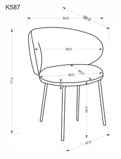 K587 chair, beige