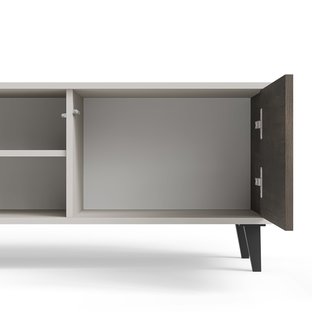 RANDOM 2 RTV-1 stolik RTV 150 cm kaszmir / orzech / czarny (2p=1szt)