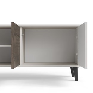 RANDOM 2 RTV-1 stolik RTV 150 cm kaszmir / orzech / czarny (2p=1szt)