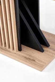 FABIANO extension table, artisan oak / black