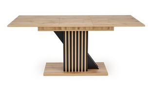 FABIANO extension table, artisan oak / black