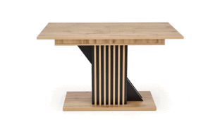 FABIANO extension table, artisan oak / black