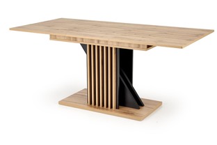FABIANO extension table, artisan oak / black