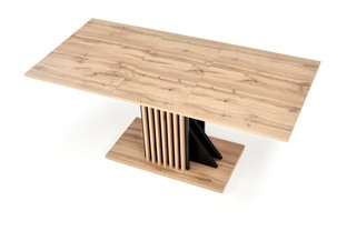 FABIANO extension table, artisan oak / black