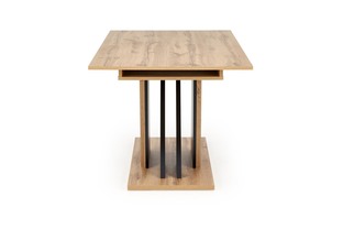 FABIANO extension table, artisan oak / black