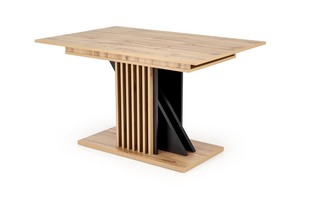FABIANO extension table, artisan oak / black