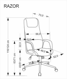 RAZOR fotel gabinetowy beżowy