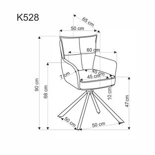 K528 krzesło popielaty