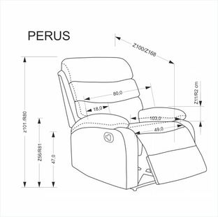 PERUS leisure chair, grey