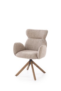 K585 chair, dark beige / l.walnut