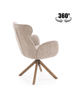 K585 chair, dark beige / l.walnut