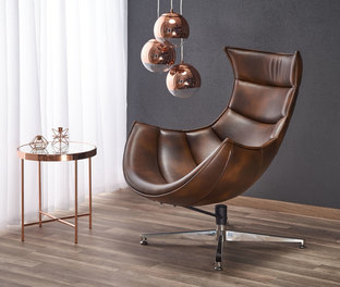 LUXOR leisure chair, color: dark brown