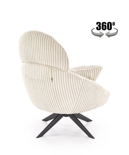 MERRY 2 leisure chair with swivel function, cream