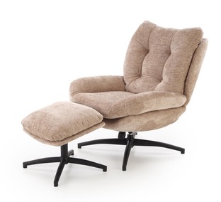 PESTO armchair with ottoman / rocking function, color: beige