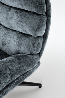 DARIO leisure chair, with stool, blue