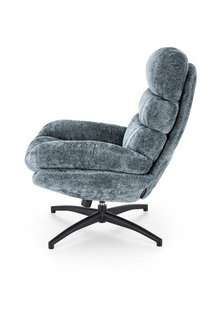 DARIO leisure chair, with stool, blue