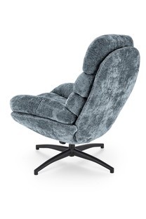 DARIO leisure chair, with stool, blue