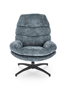 DARIO leisure chair, with stool, blue