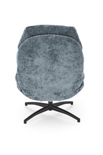 DARIO leisure chair, with stool, blue