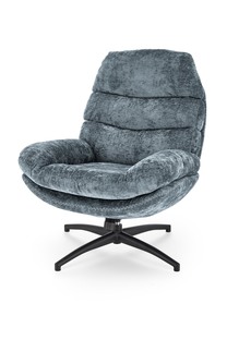 DARIO leisure chair, with stool, blue