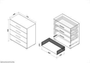 Zdjęcie do “LIMA KM-3 komoda dąb sonoma / biały (1p=1szt)”.