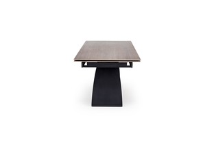 HILARIO extension table, walnut / black