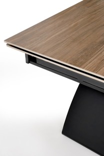 HILARIO extension table, walnut / black