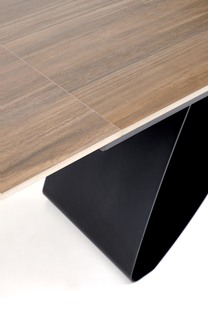 HILARIO extension table, walnut / black