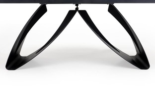 HILARIO extension table, walnut / black