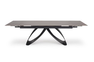 HILARIO extension table, walnut / black