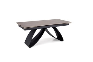 HILARIO extension table, walnut / black