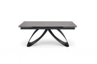 HILARIO extension table, walnut / black