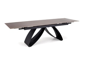 HILARIO extension table, walnut / black