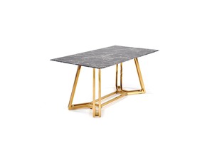 KONAMI table, color: top - black marble, legs - gold
