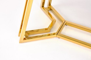 KONAMI table, color: top - black marble, legs - gold