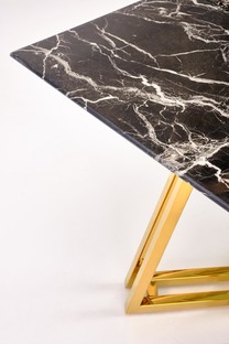 KONAMI table, color: top - black marble, legs - gold