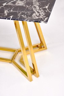 KONAMI table, color: top - black marble, legs - gold